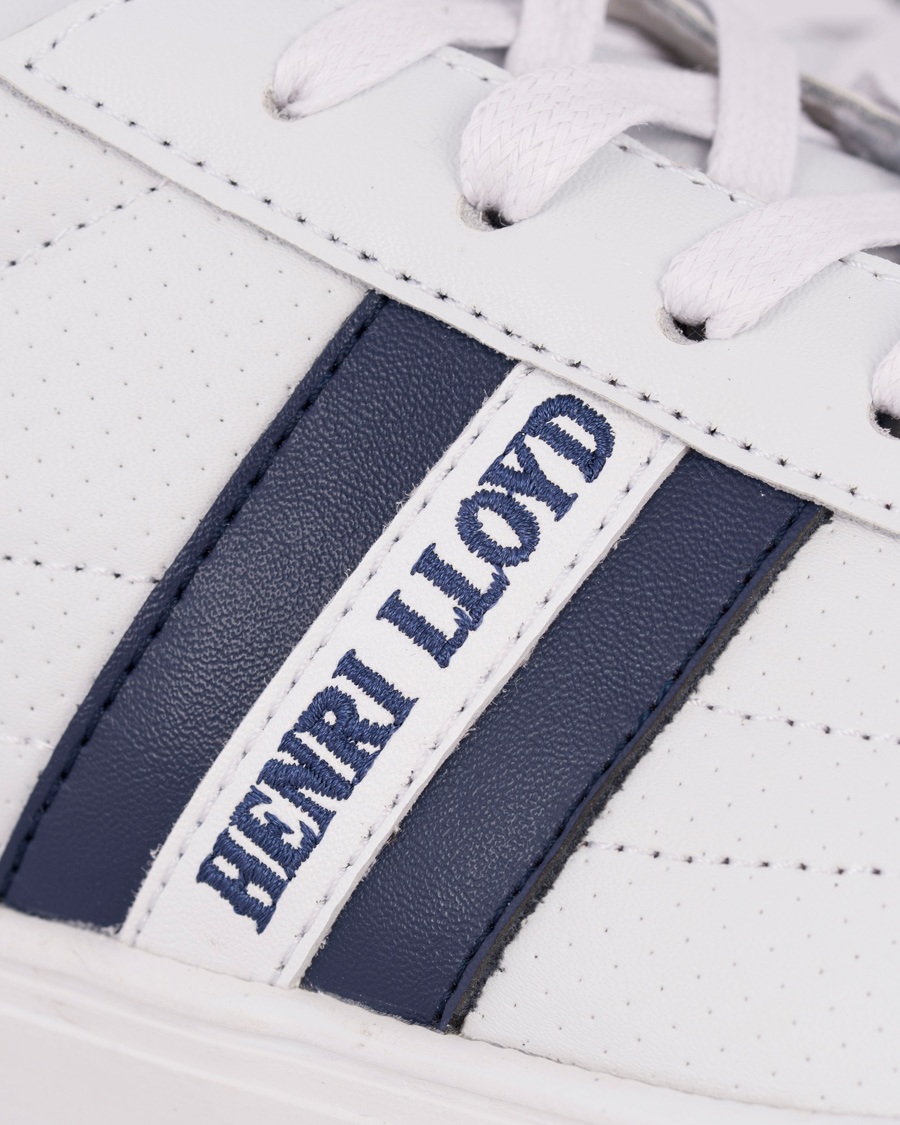 Herre | Henri Lloyd Wimbledon Trainer Sneaker White/Navy | Henri-Lloyd | Henri Lloyd Wimbledon Trainer Sneaker White/Navy