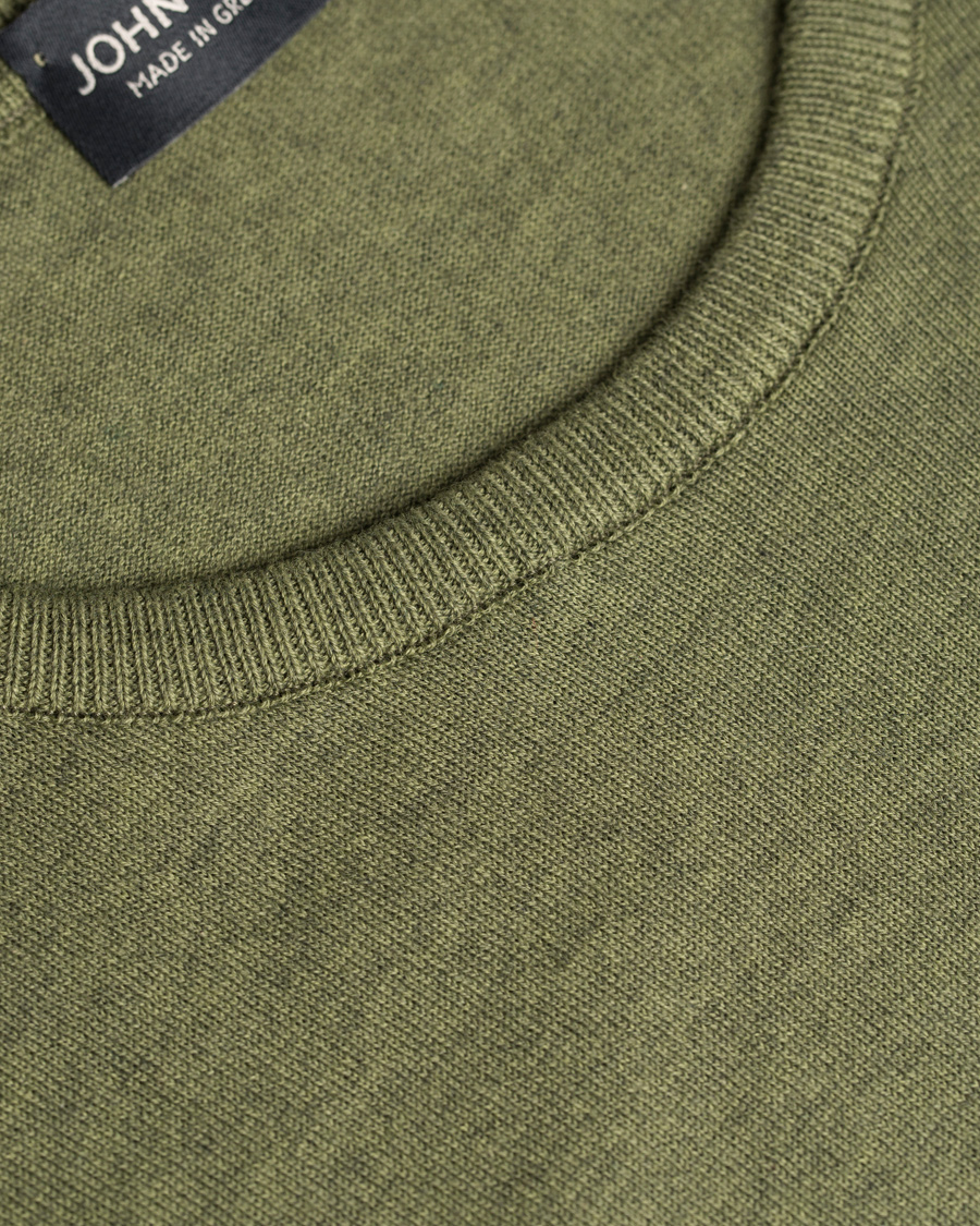 Herre | Gensere | John Smedley | Luke Slim Fit Sea Island Cotton Pullover Tyrolean Green