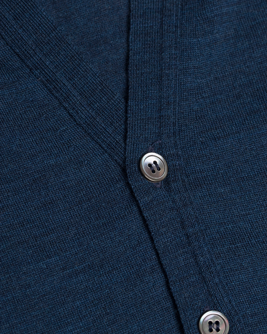 Herre | Gensere | John Smedley | Finagon Slim Fit Waistcoat Indigo