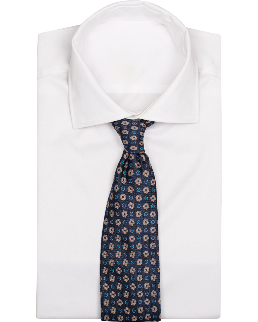 Herre | Eton Flower 8 cm Tie Navy | Eton | Flower 8 cm Tie Navy
