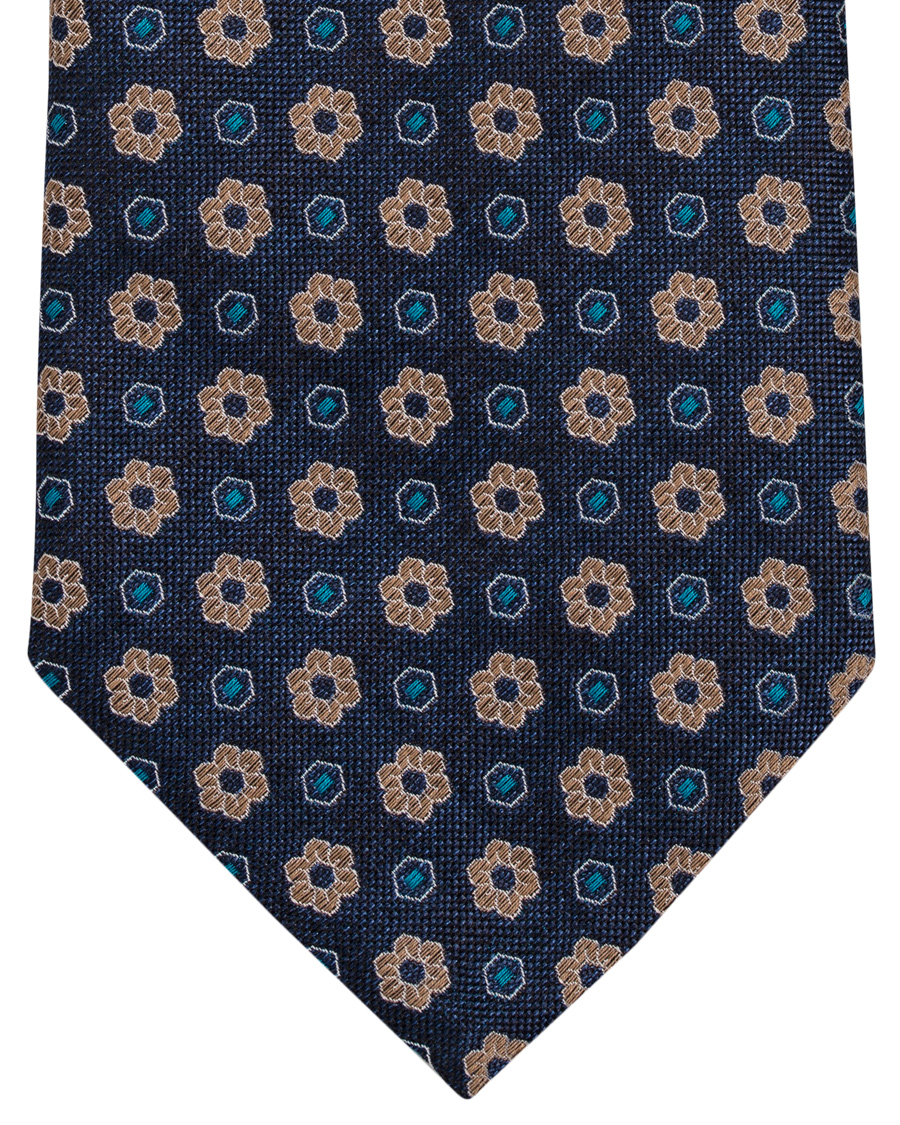 Herre | Eton Flower 8 cm Tie Navy | Eton | Flower 8 cm Tie Navy
