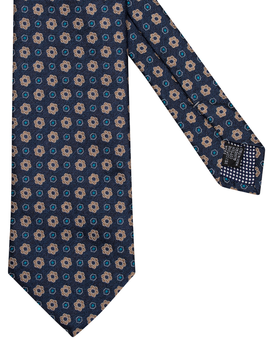 Herre | Eton Flower 8 cm Tie Navy | Eton | Flower 8 cm Tie Navy