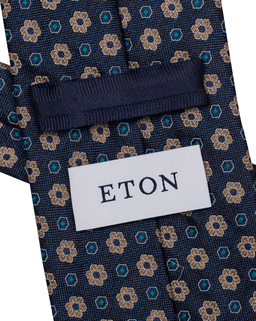 Herre | Eton Flower 8 cm Tie Navy | Eton | Flower 8 cm Tie Navy
