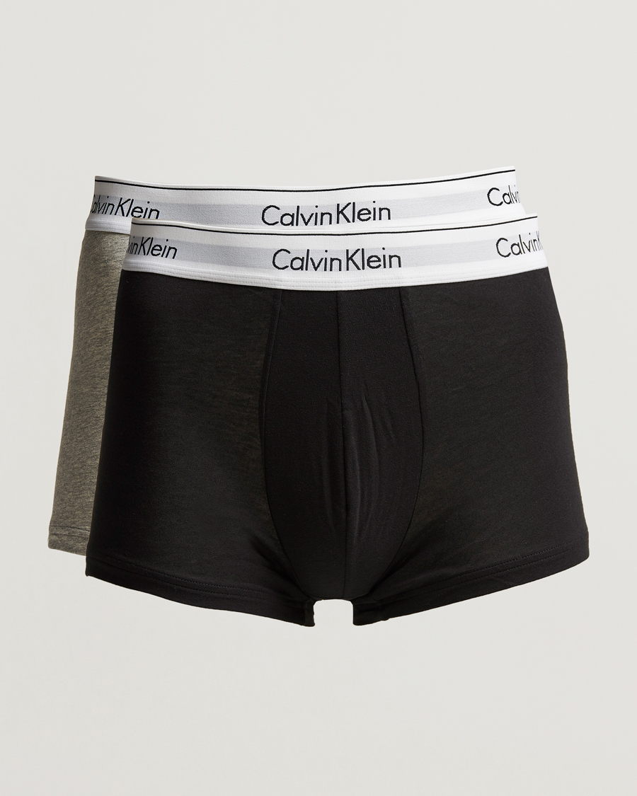 Herre | Boksershorts | Calvin Klein | Modern Cotton Stretch Trunk Heather Grey/Black