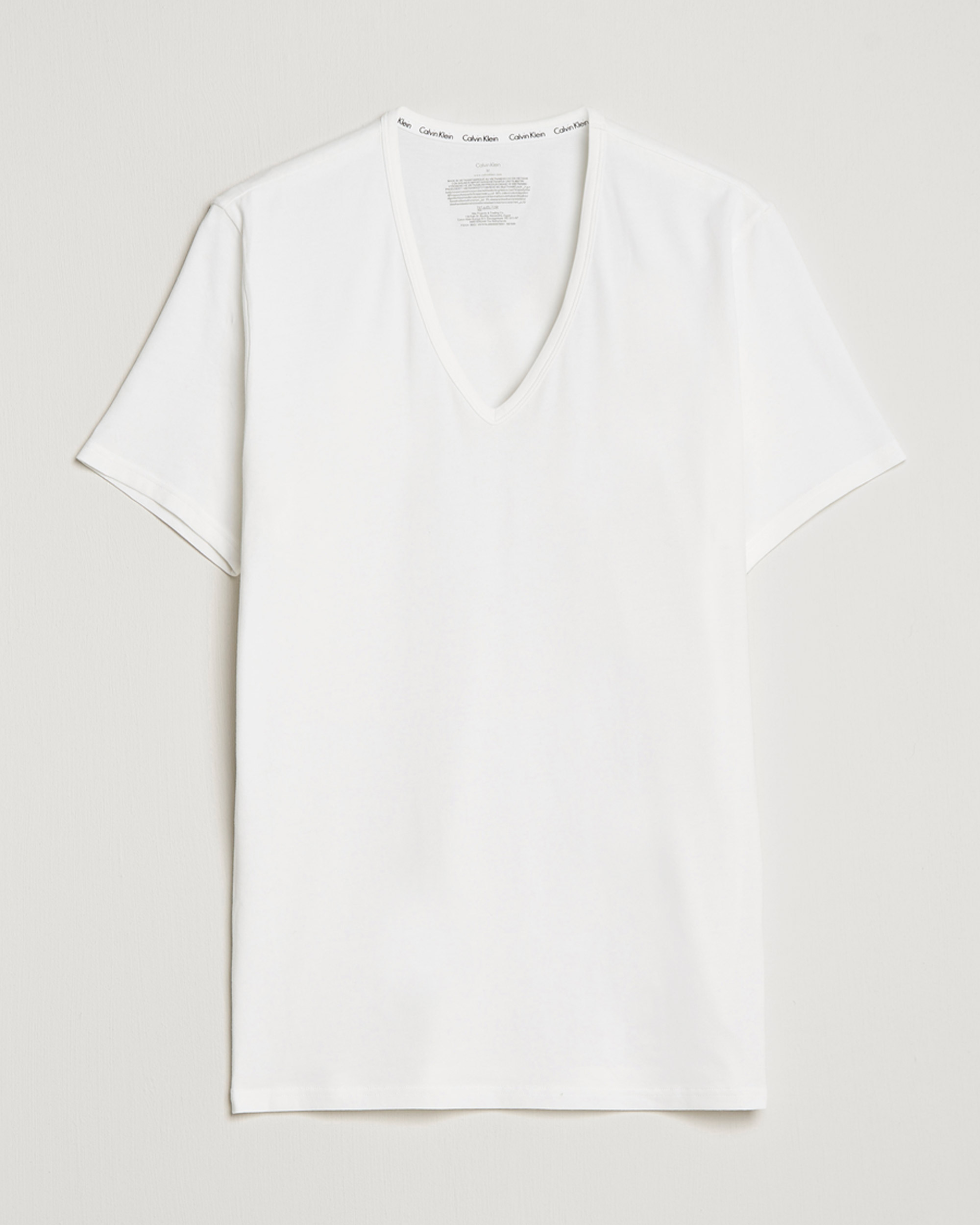 Herre | T-Shirts | Calvin Klein | Cotton V-Neck Tee 2-Pack White