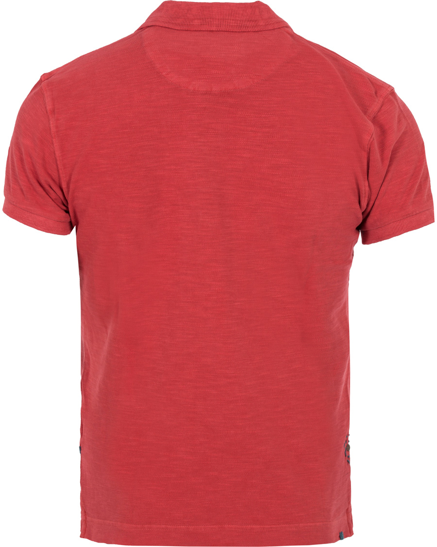 Herre | Pikéer | La Martina | Juarez Vintage Slub Pique Polo Cayenne Red XL