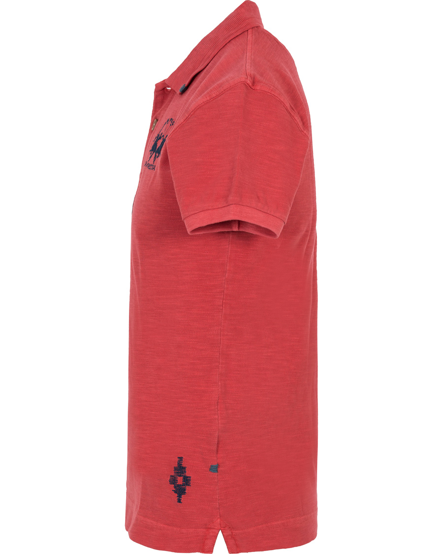 Herre | Pikéer | La Martina | Juarez Vintage Slub Pique Polo Cayenne Red XL