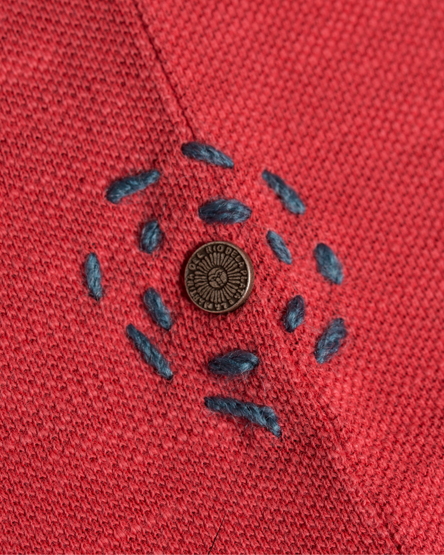 Herre | Pikéer | La Martina | Juarez Vintage Slub Pique Polo Cayenne Red XL