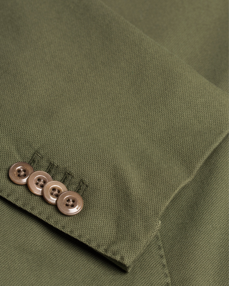 Herre | Dressjakker | Boglioli | Coat Patch Pocket Stretch Cotton Blazer Dark Green