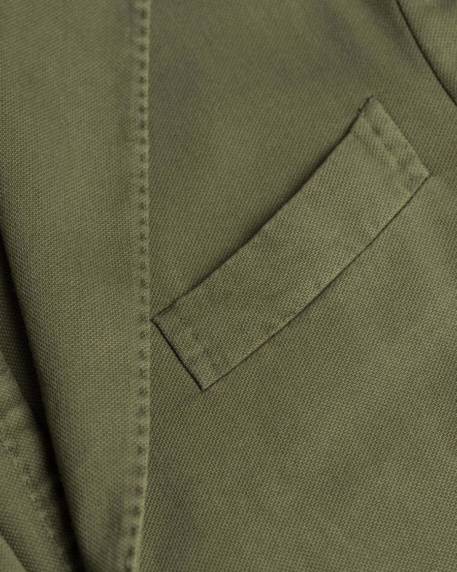 Herre | Dressjakker | Boglioli | Coat Patch Pocket Stretch Cotton Blazer Dark Green