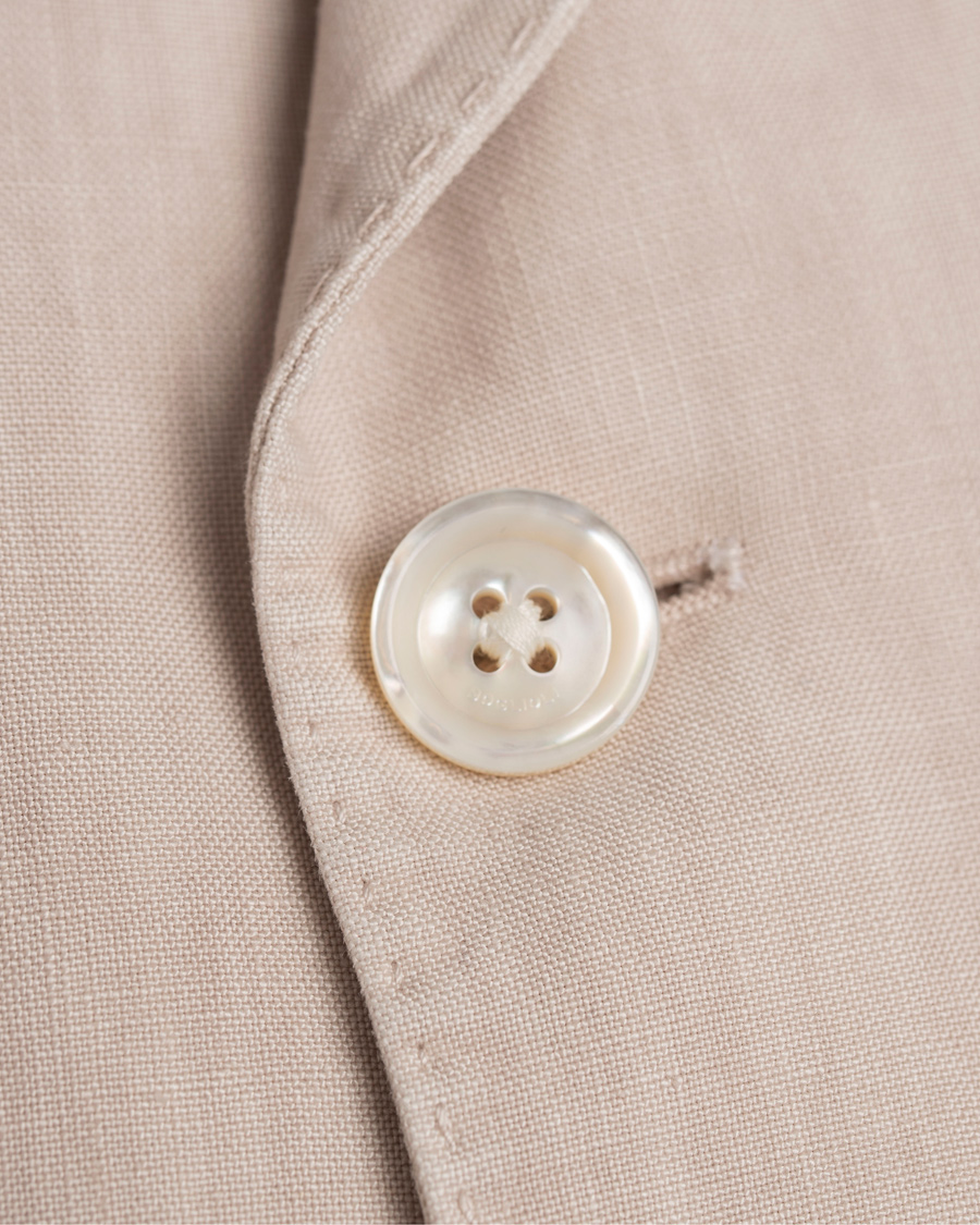 Herre | Dressjakker | Boglioli | K Jacket Patch Pocket Linen Blazer Natural