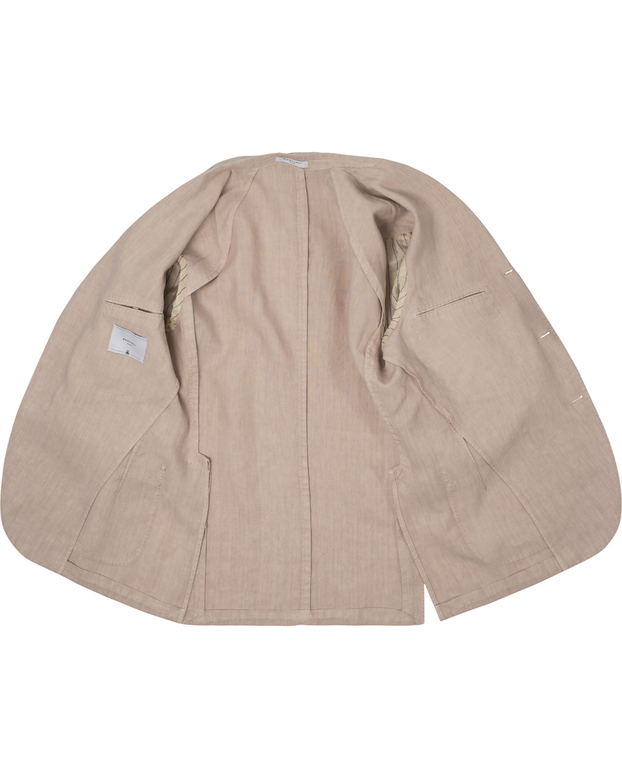 Herre | Dressjakker | Boglioli | K Jacket Patch Pocket Linen Blazer Natural
