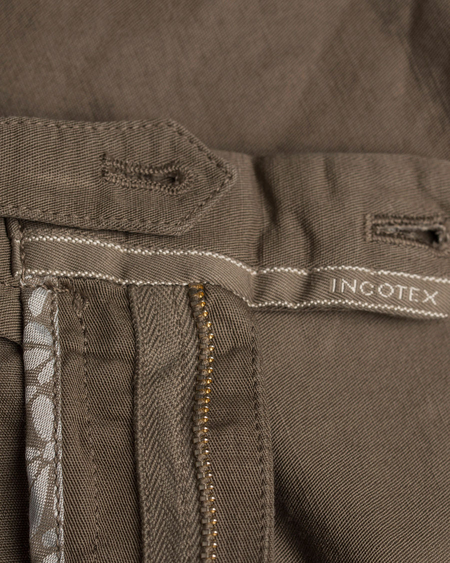 Herre | Shorts | Incotex | Chinolino Shorts Khaki Green