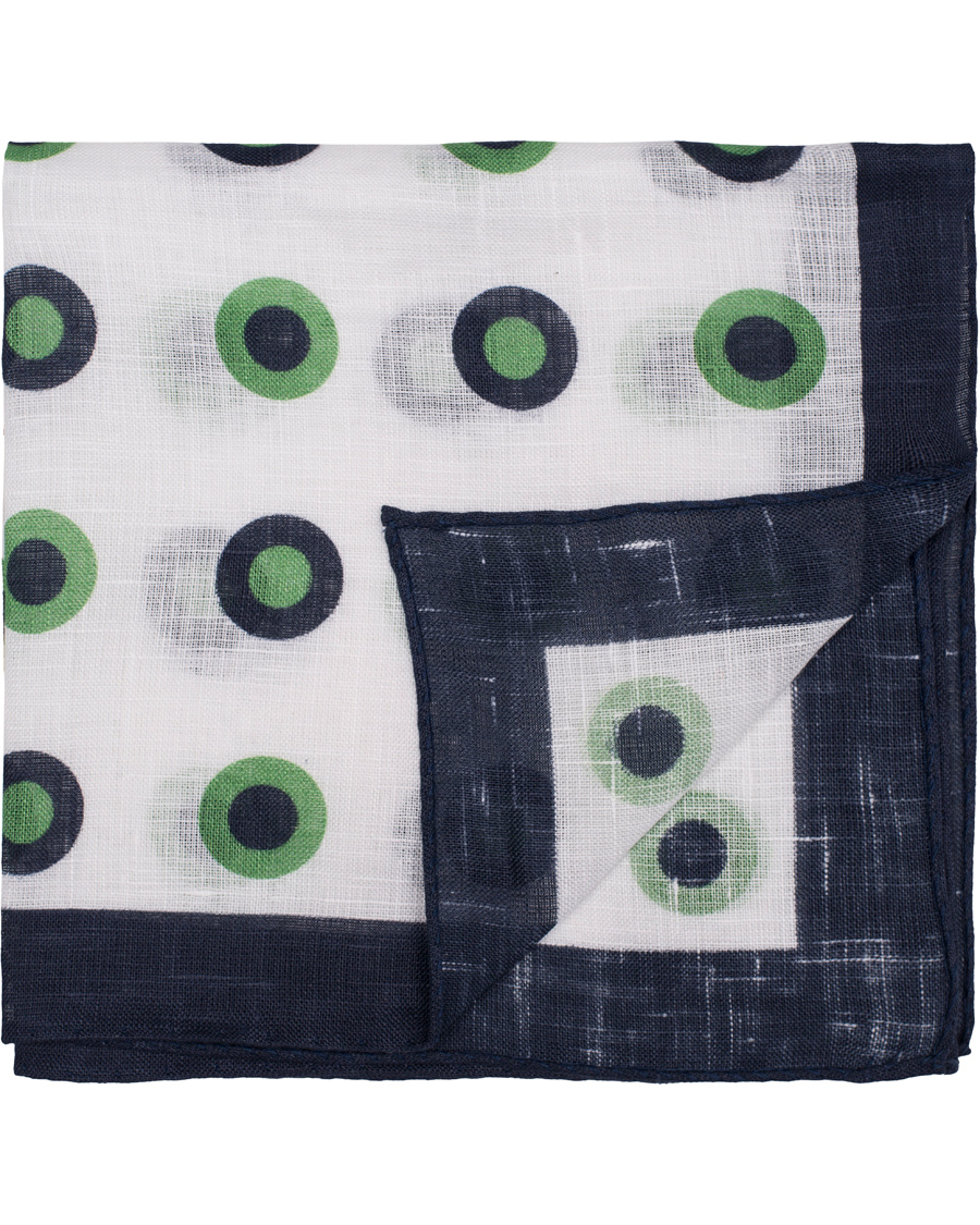 Herre | Roda Handkerchief Circle Dots Green/White | Roda | Handkerchief Circle Dots Green/White