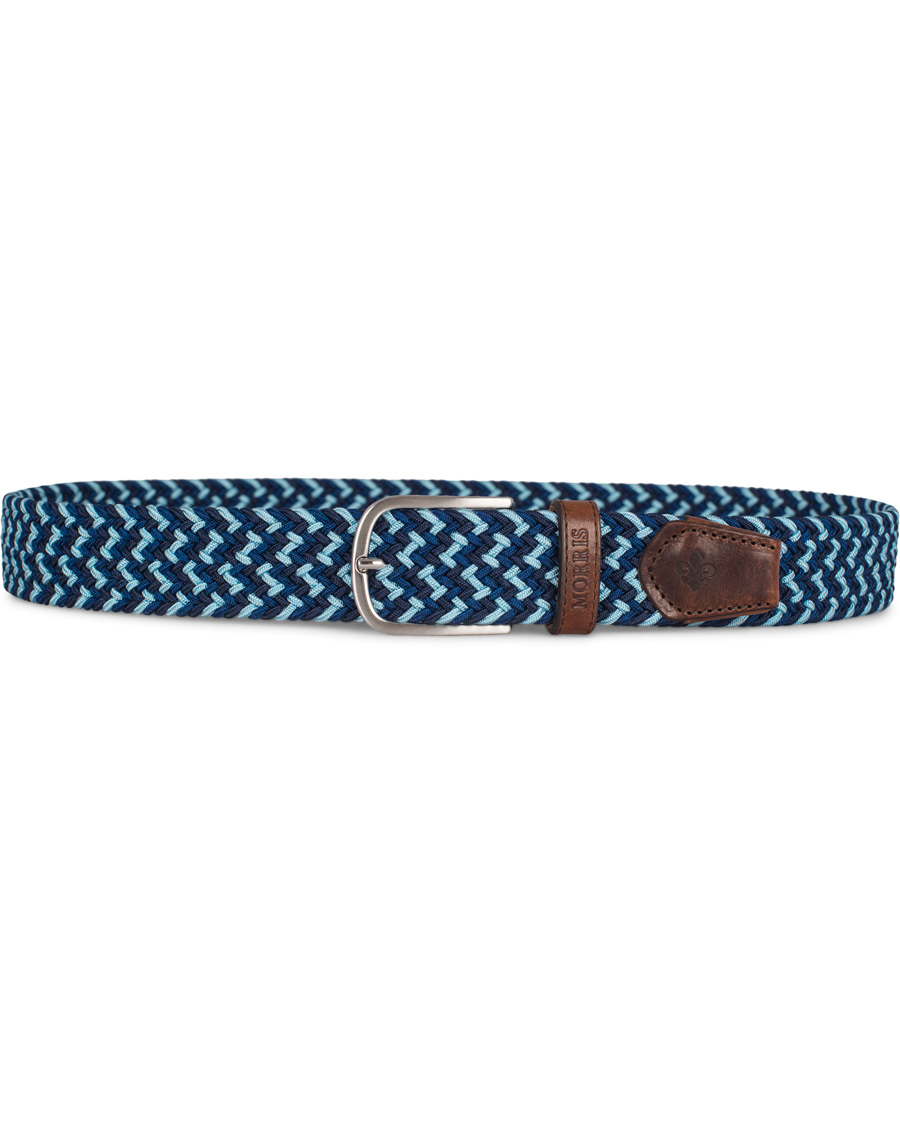 Herre | Morris Stretch Multi 3,5 cm Belt Blue | Morris | Stretch Multi 3,5 cm Belt Blue