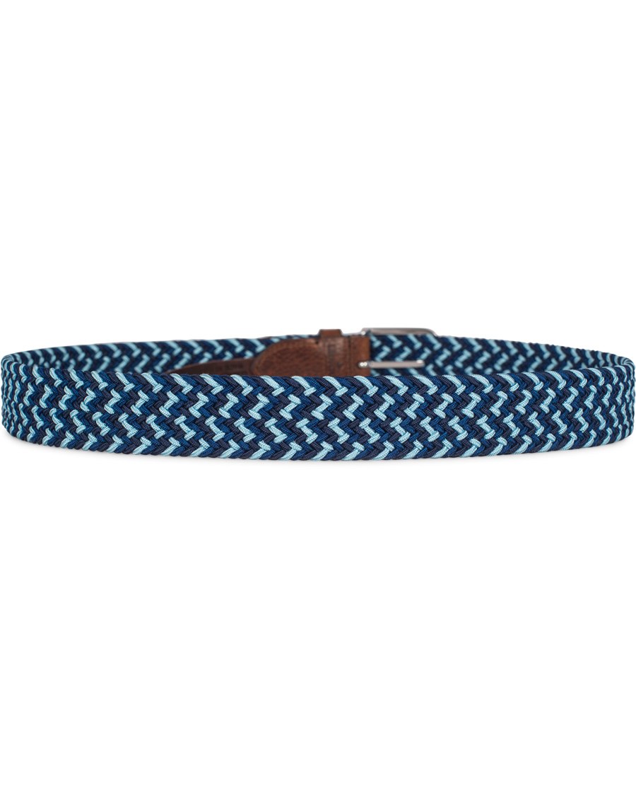 Herre | Morris Stretch Multi 3,5 cm Belt Blue | Morris | Stretch Multi 3,5 cm Belt Blue