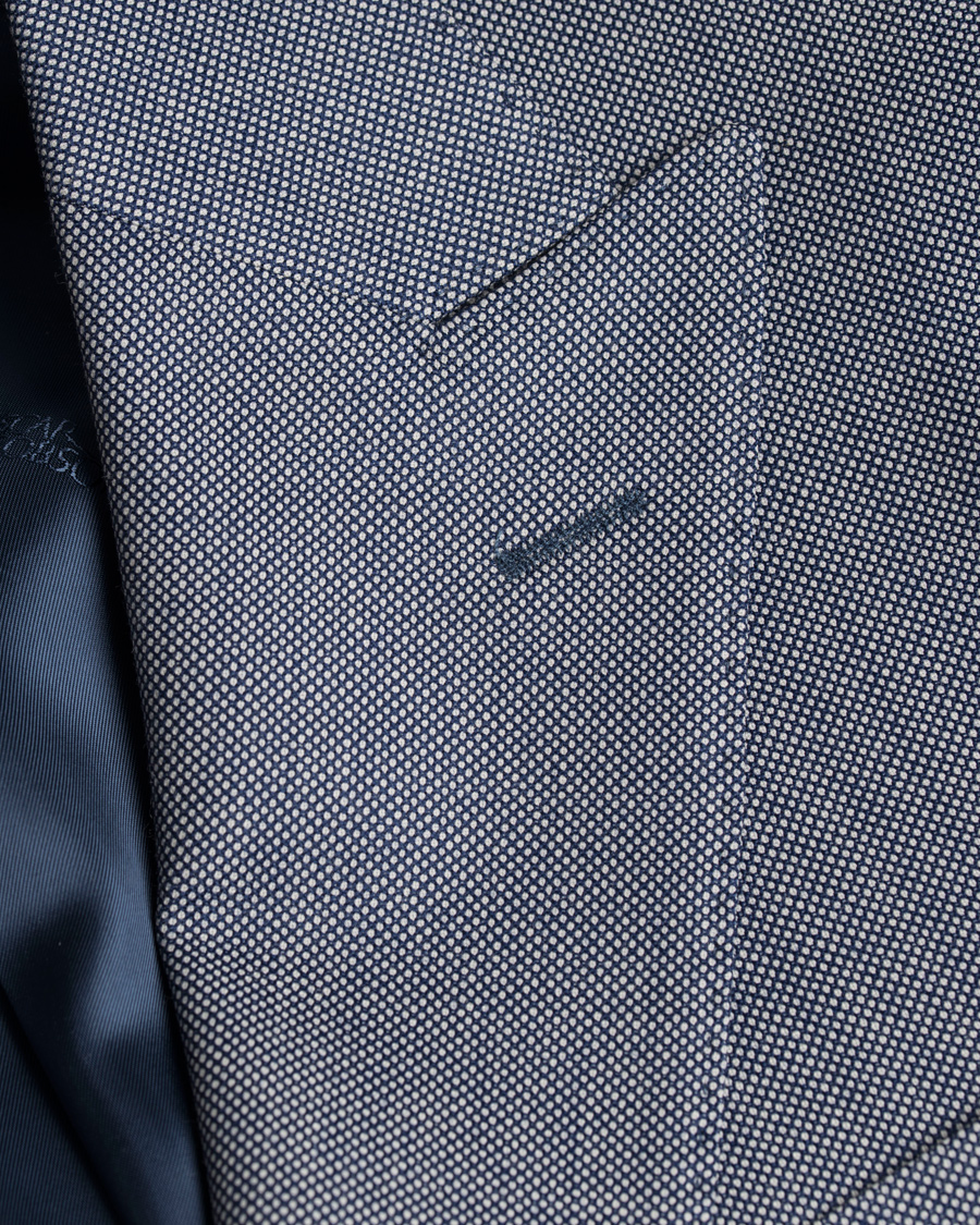 Herre | Dresser | Oscar Jacobson | Elmer Goose Eye Suit Blue/White