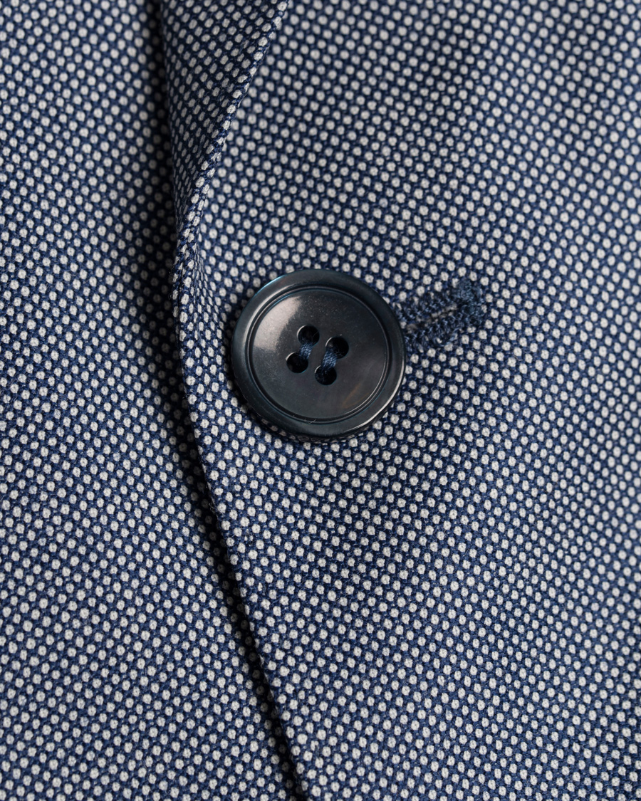 Herre | Dresser | Oscar Jacobson | Elmer Goose Eye Suit Blue/White