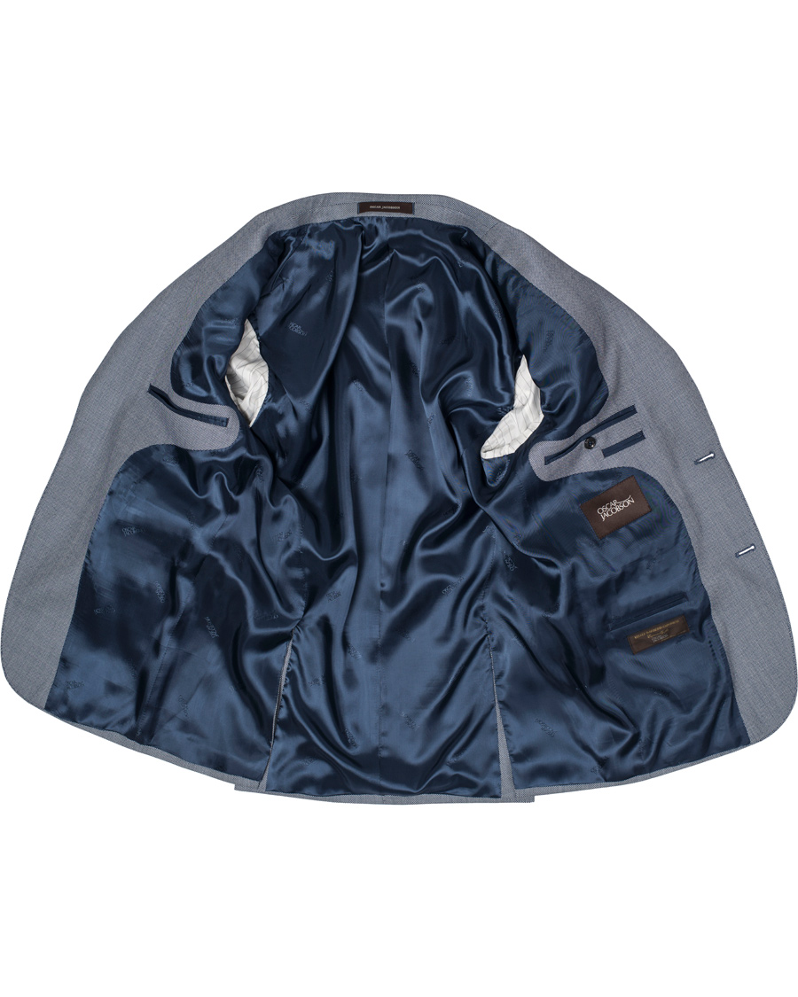 Herre | Dresser | Oscar Jacobson | Elmer Goose Eye Suit Blue/White