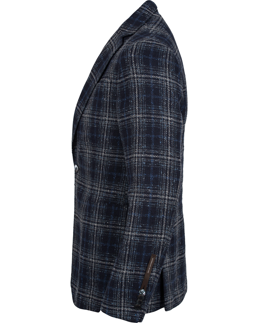 Herre | Dressjakker | Oscar Jacobson | Einar Big Check Patch Pocket Blazer Blue