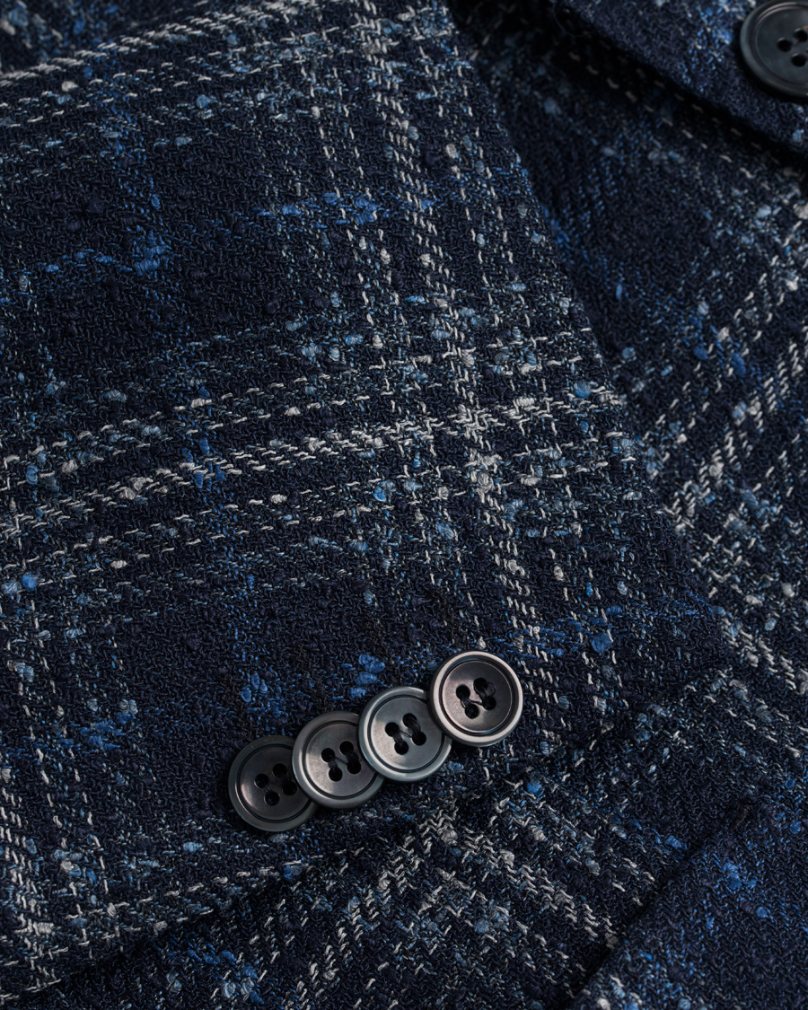 Herre | Dressjakker | Oscar Jacobson | Einar Big Check Patch Pocket Blazer Blue