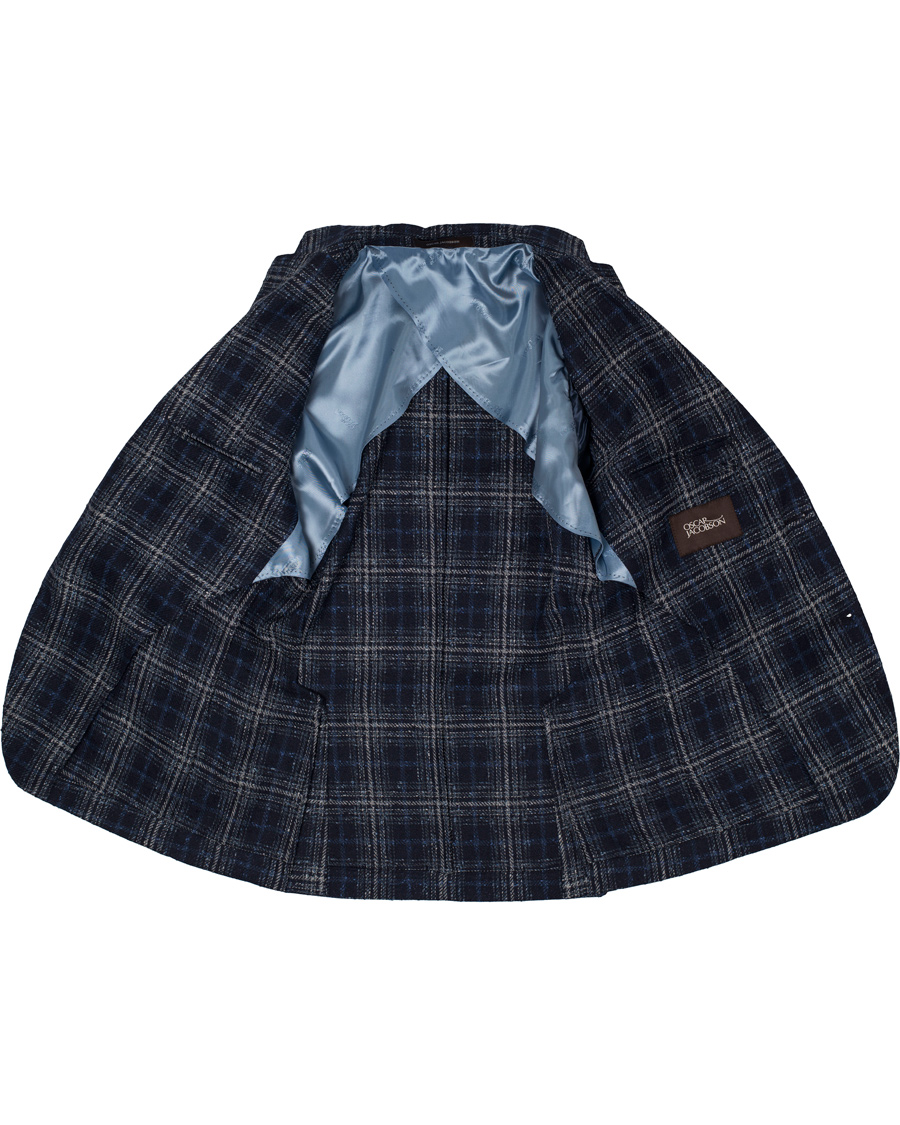 Herre | Dressjakker | Oscar Jacobson | Einar Big Check Patch Pocket Blazer Blue