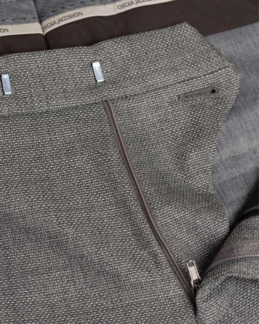 Herre | Bukser | Oscar Jacobson | Damien Wool Trousers Grey