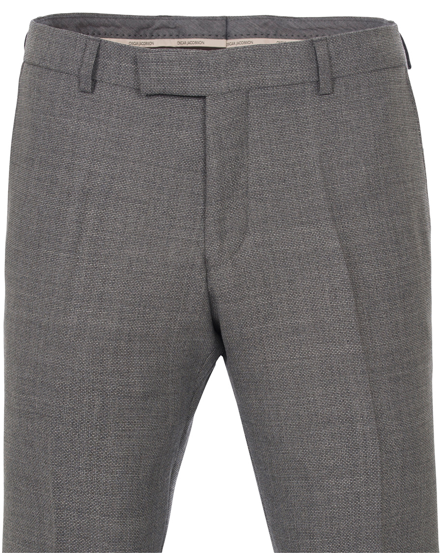 Herre | Bukser | Oscar Jacobson | Damien Wool Trousers Grey