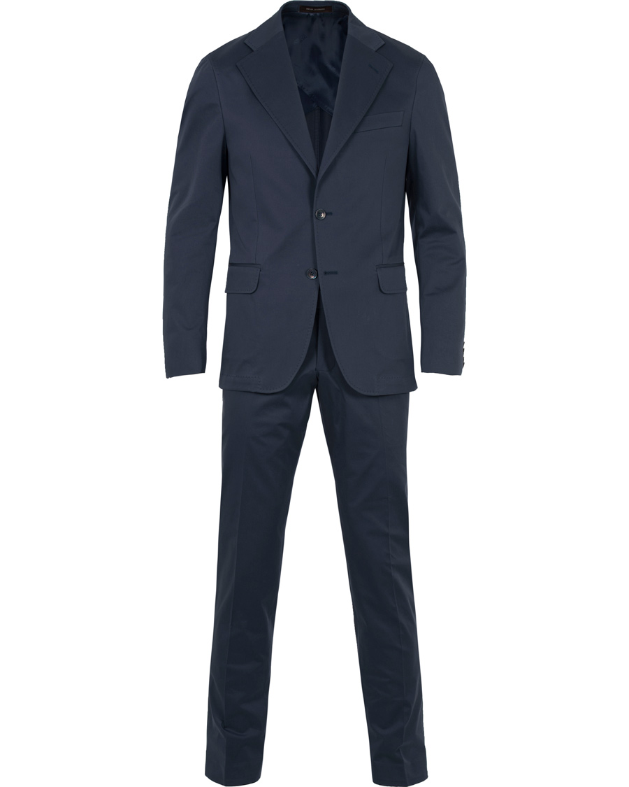 Herre | Dresser | Oscar Jacobson | Fellow Cotton Suit Navy