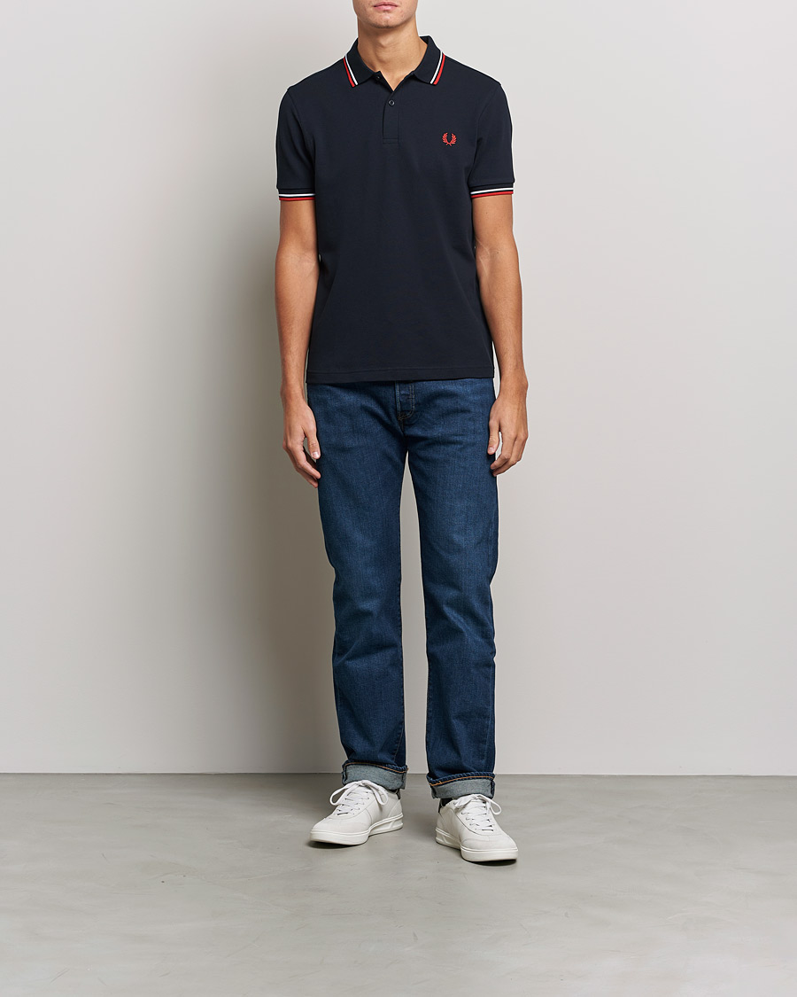 Herre | Pikéer | Fred Perry | Twin Tipped Polo Shirt Navy