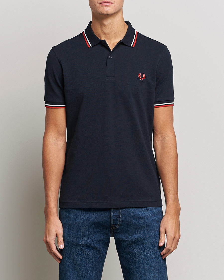 Herre |  | Fred Perry | Twin Tipped Polo Shirt Navy