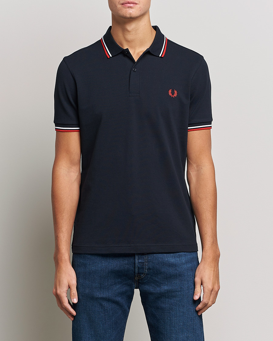 Herre | Pikéer | Fred Perry | Twin Tipped Polo Shirt Navy