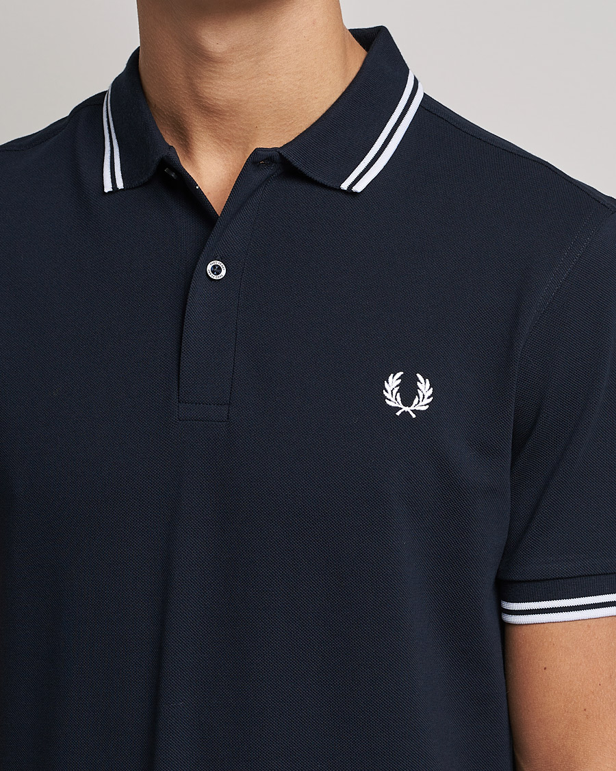 Herre | Pikéer | Fred Perry | Twin Tipped Polo Shirt Navy/White