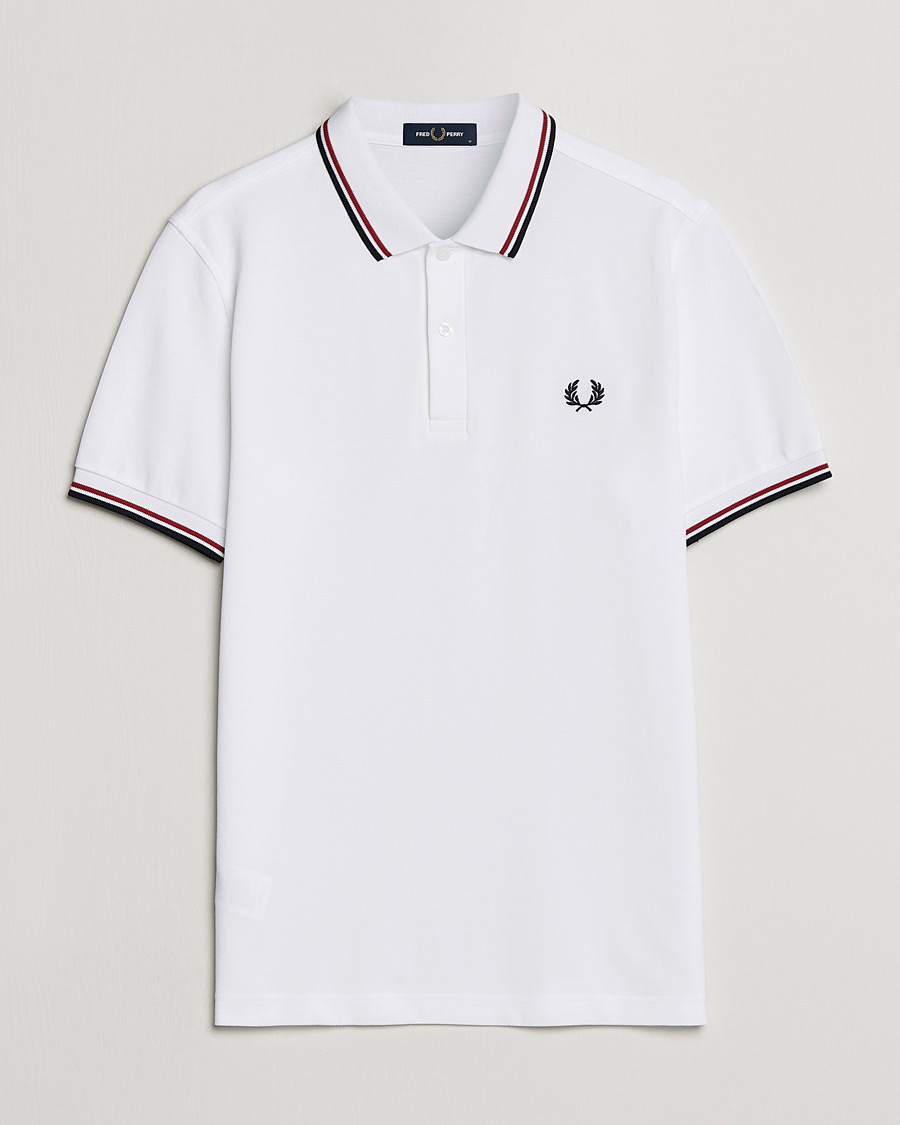 Herre | Pikéer | Fred Perry | Twin Tipped Polo Shirt White