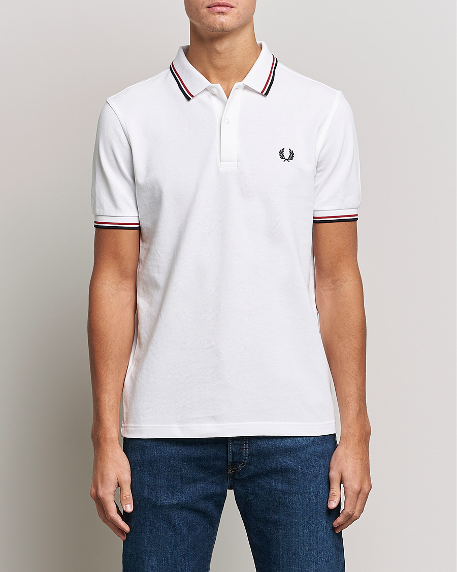 Herre | Kortermet piké | Fred Perry | Twin Tipped Polo Shirt White