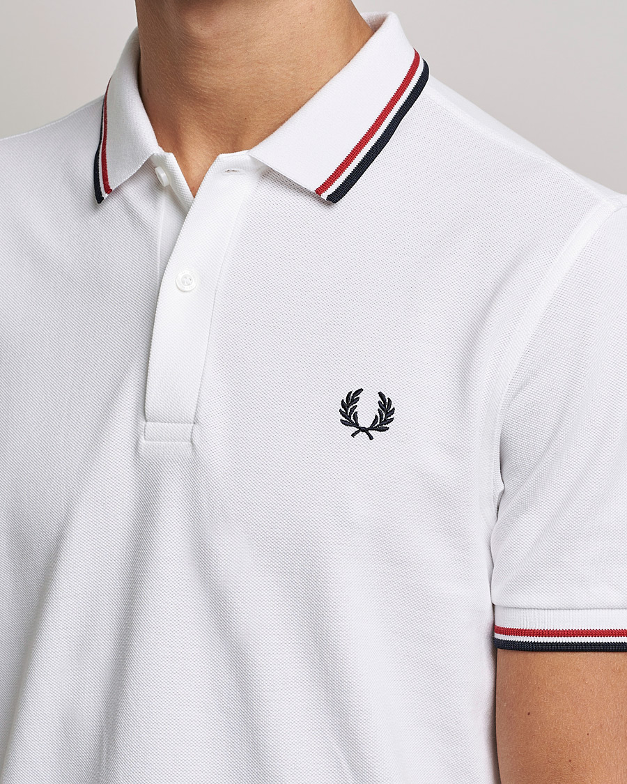 Herre | Pikéer | Fred Perry | Twin Tipped Polo Shirt White