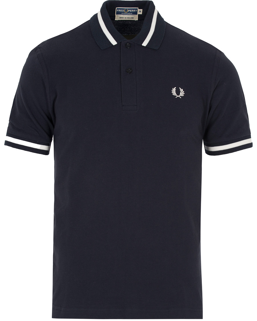 Herre | Pikéer | Fred Perry Reissues | Made in England Single Tip Polo Navy/Snow
