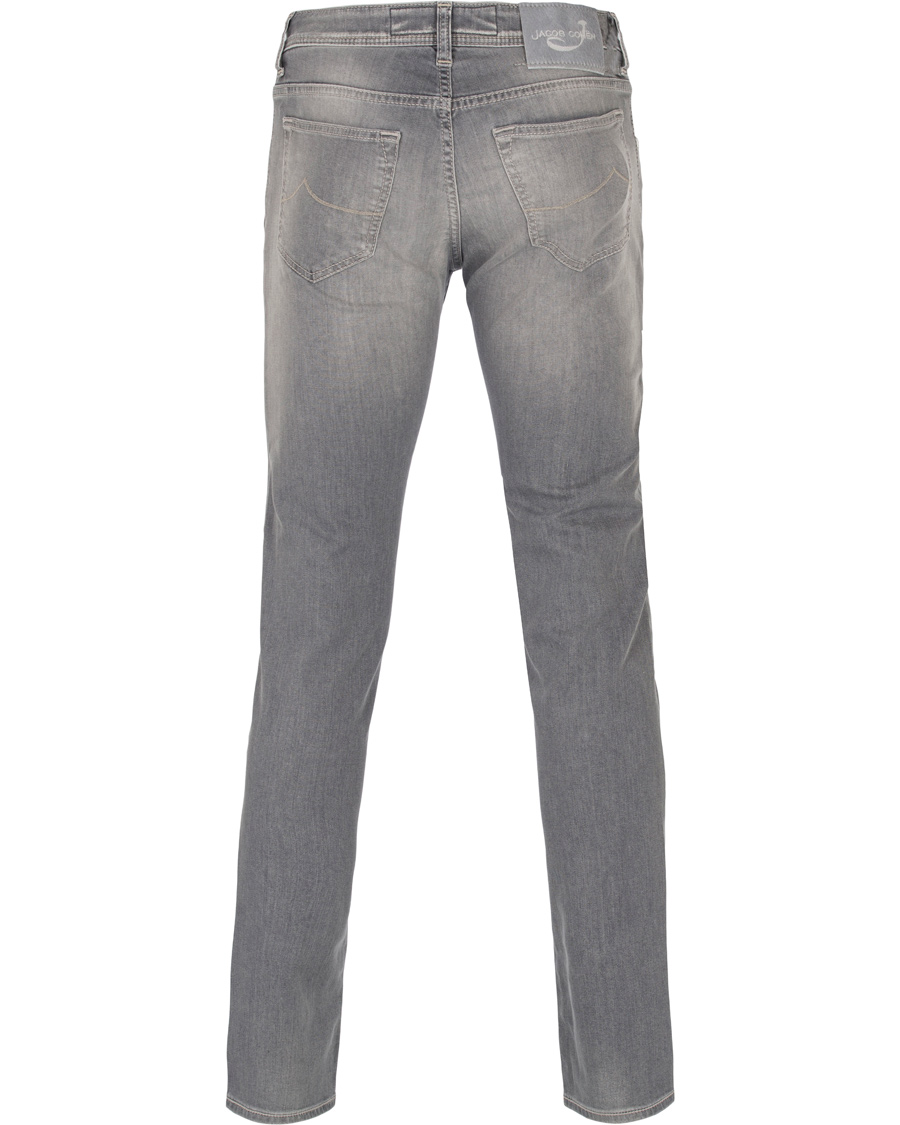Herre | Jeans | Jacob Cohën | 622 Washed Slim Jeans Light Grey