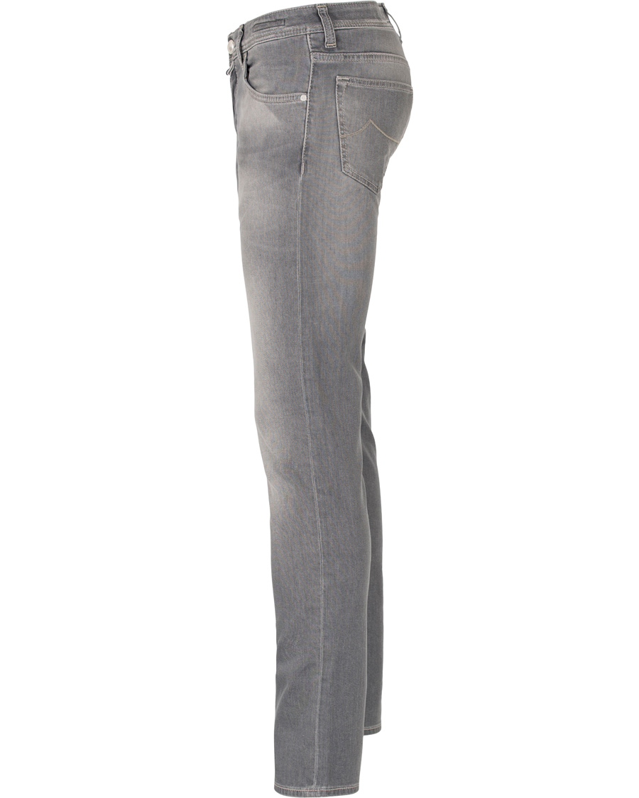 Herre | Jeans | Jacob Cohën | 622 Washed Slim Jeans Light Grey