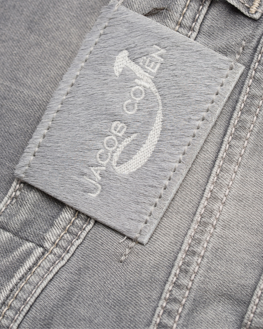 Herre | Jeans | Jacob Cohën | 622 Washed Slim Jeans Light Grey