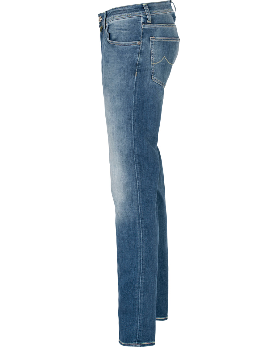 Herre | Jeans | Jacob Cohën | 622 Washed Slim Jeans Light Blue