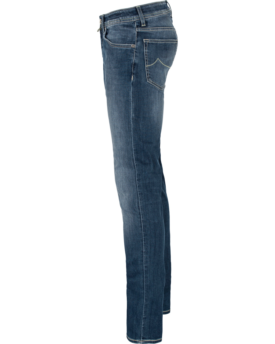 Herre | Jeans | Jacob Cohën | 622 Washed Slim Jeans Mid Blue
