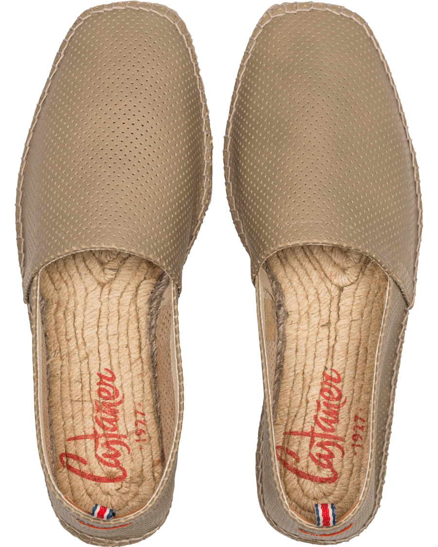Herre | Castañer Pablo Perforated Nappa Leather Espadrilles Piedra | Castañer | Pablo Perforated Nappa Leather Espadrilles Piedra