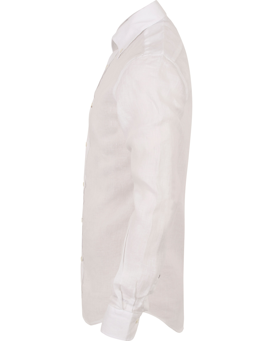 Herre | Skjorter | Morris Heritage | Button Down Linen Shirt White