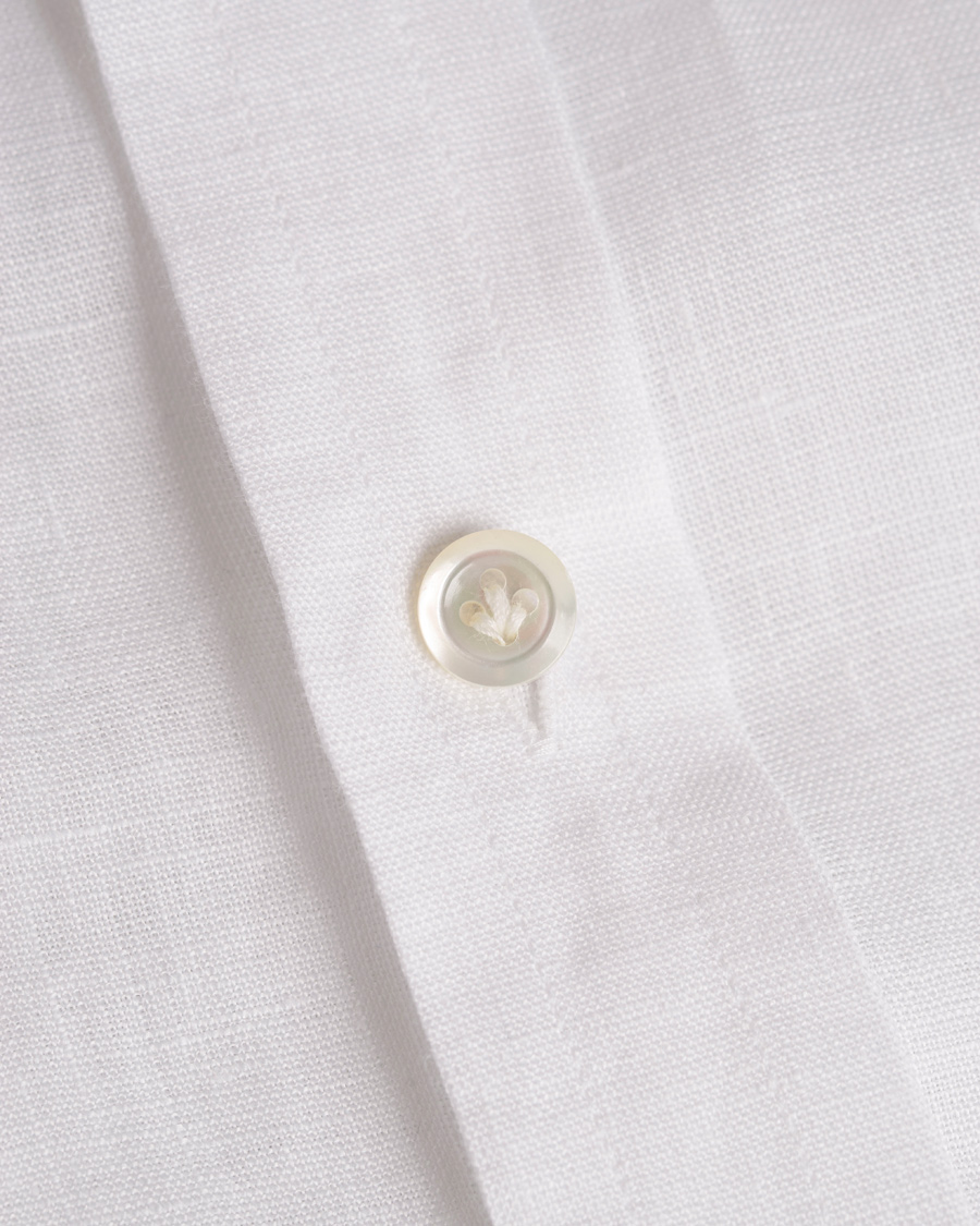 Herre | Skjorter | Morris Heritage | Button Down Linen Shirt White