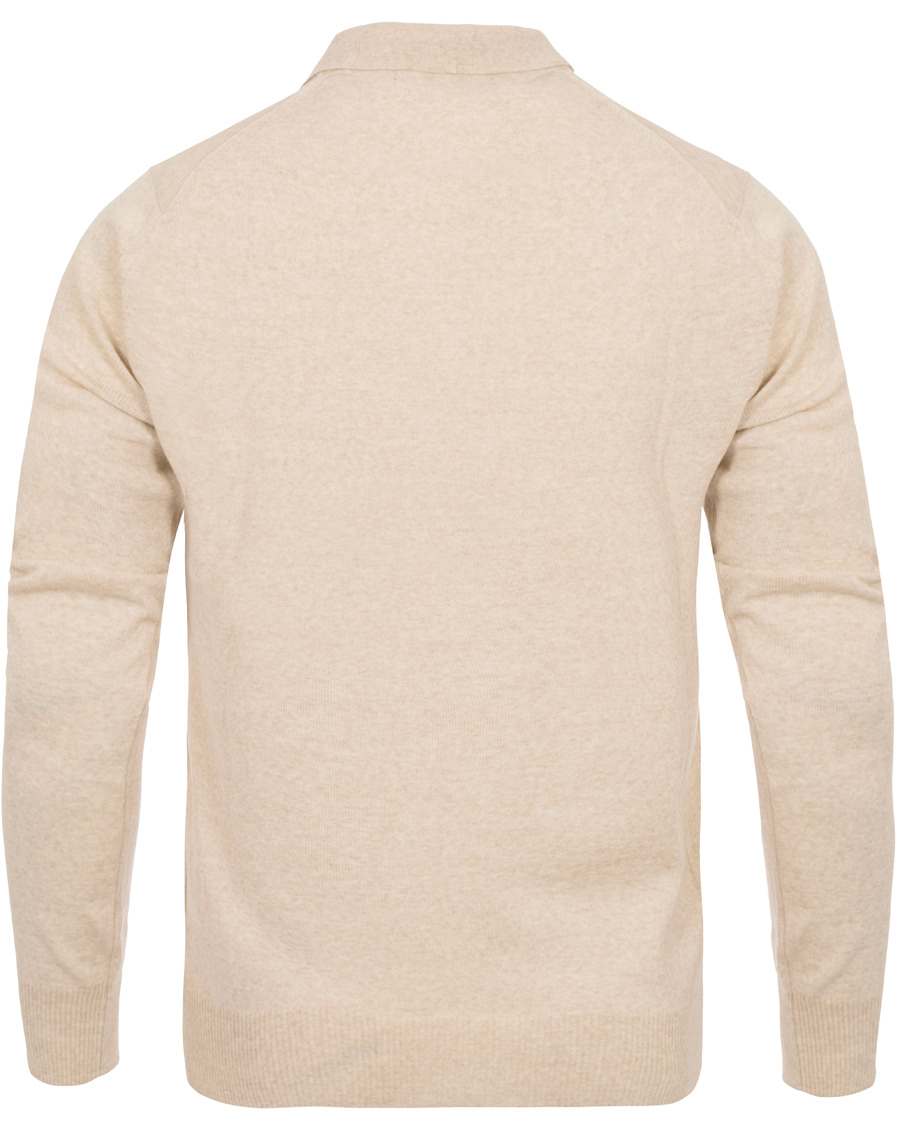 Herre | Gensere | Morris Heritage | Long Sleeve Polo Shirt Off White