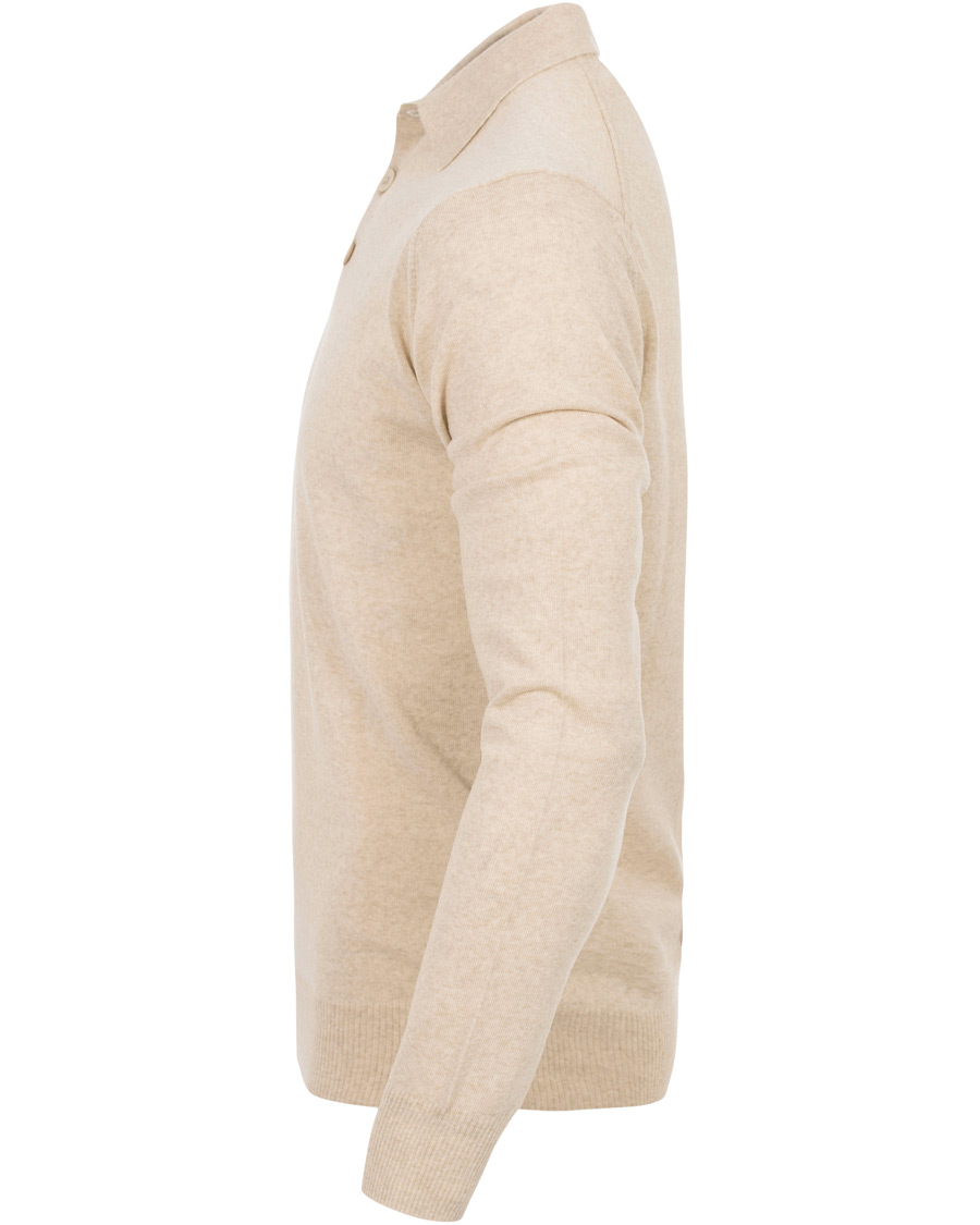 Herre | Gensere | Morris Heritage | Long Sleeve Polo Shirt Off White