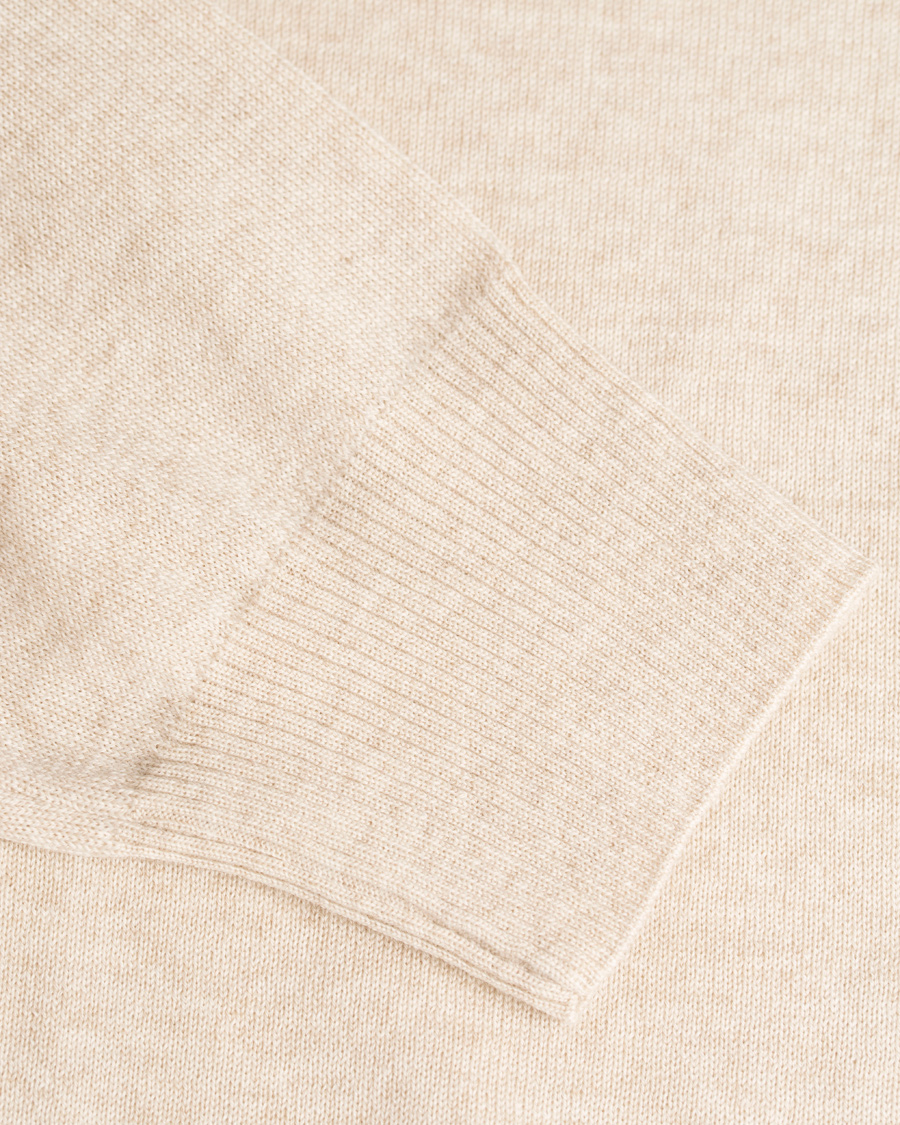 Herre | Gensere | Morris Heritage | Long Sleeve Polo Shirt Off White