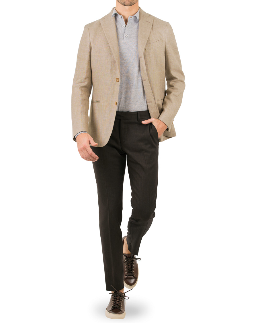 Herre | Gensere | Morris Heritage | Long Sleeve Polo Shirt Grey