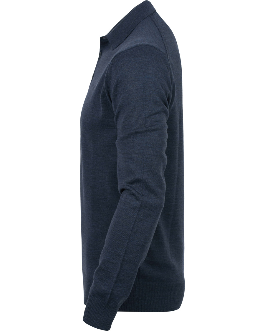 Herre | Gensere | Morris Heritage | Long Sleeve Polo Shirt Navy